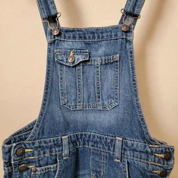 L.E.I. Rolled Cuff Denim Short Overalls - Picture 4 of 14